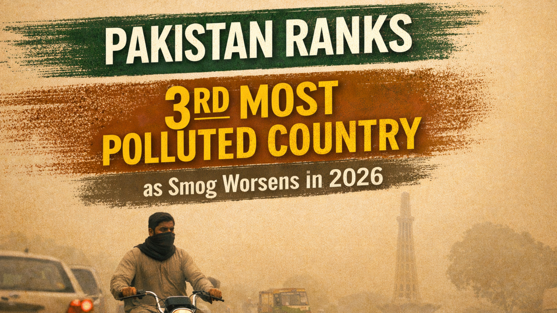 Pakistan Ranks 3rd Most Polluted Country as Smog Worsens in 2026