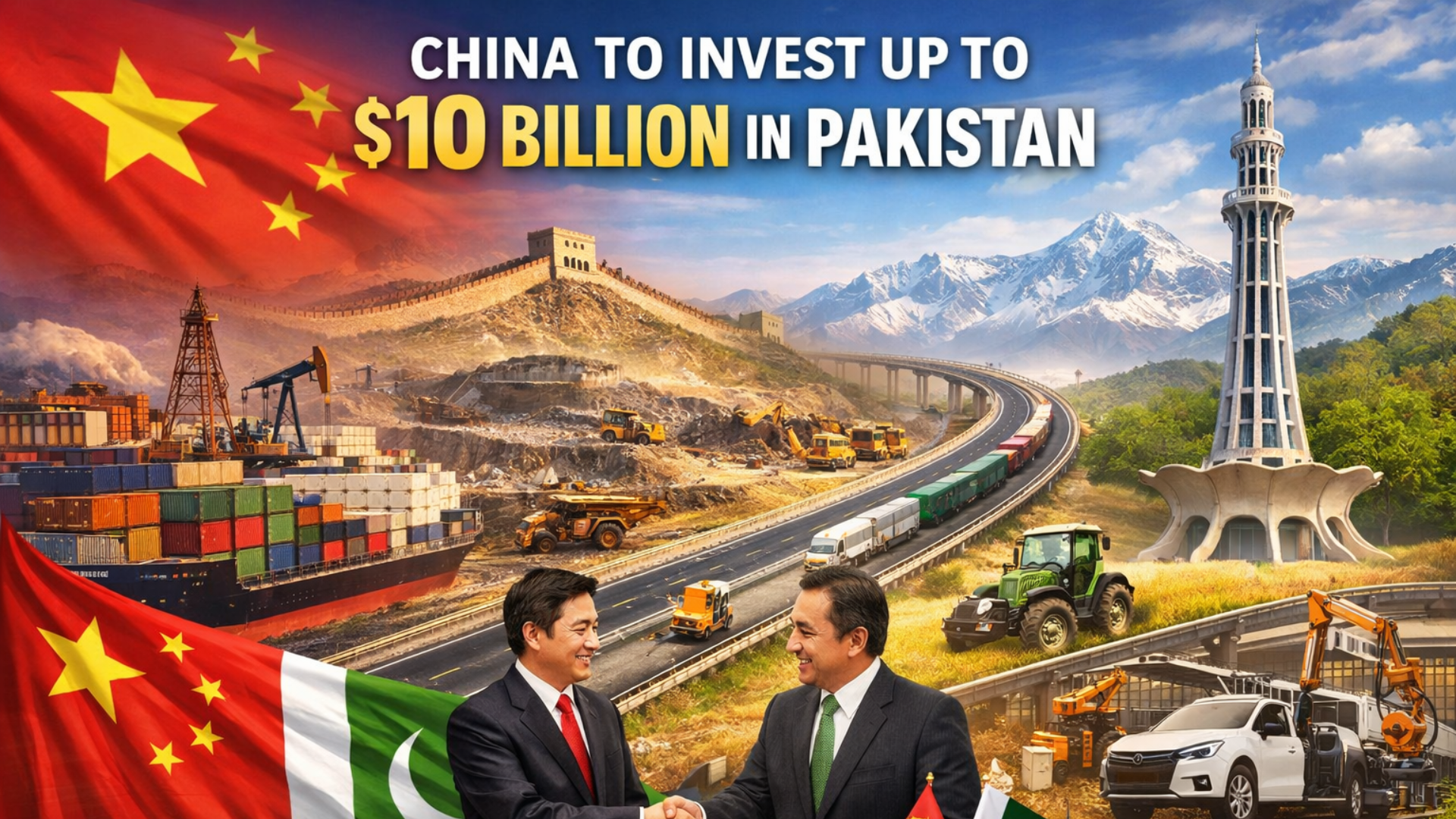 China to Invest Up to $10 Billion in Pakistan