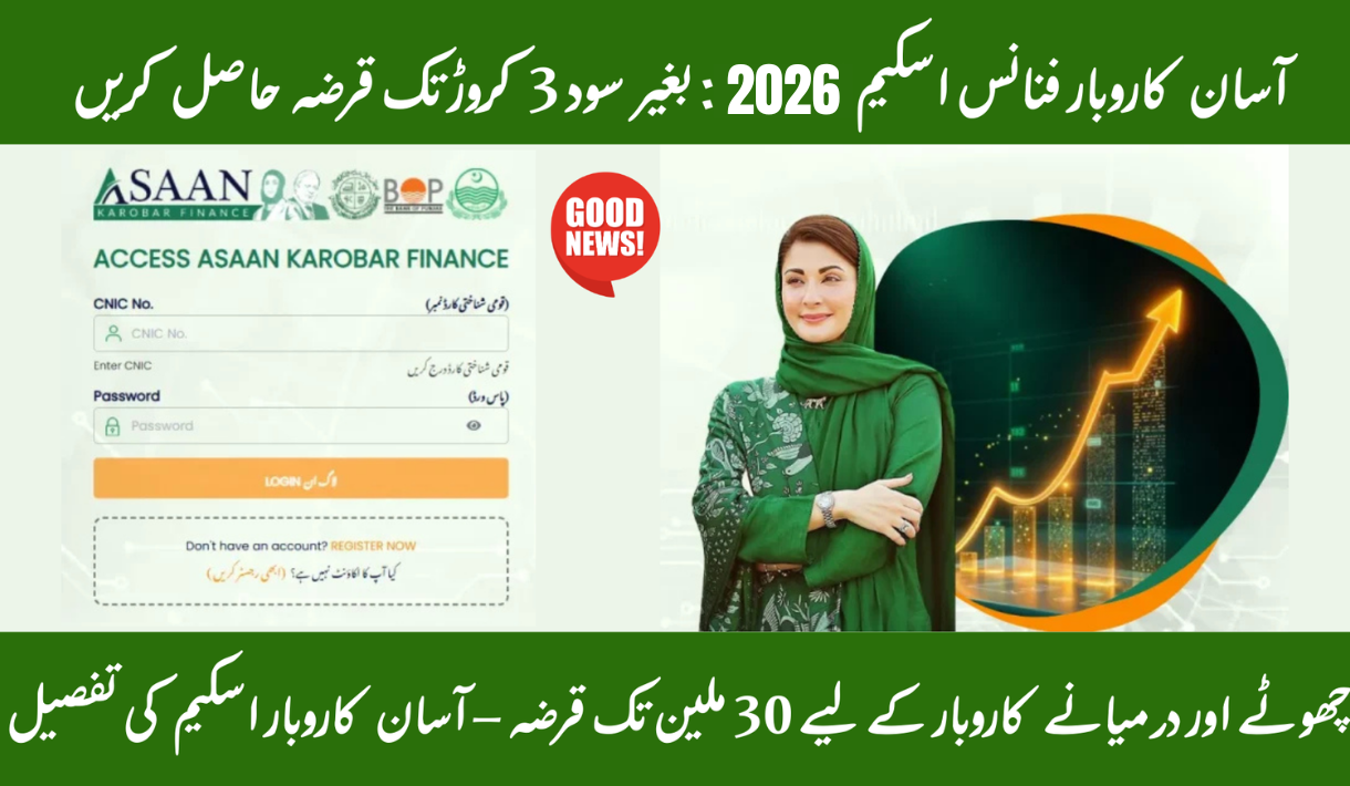 Asaan Karobar Finance Scheme 2026: Interest-Free Loans up to 30 Million