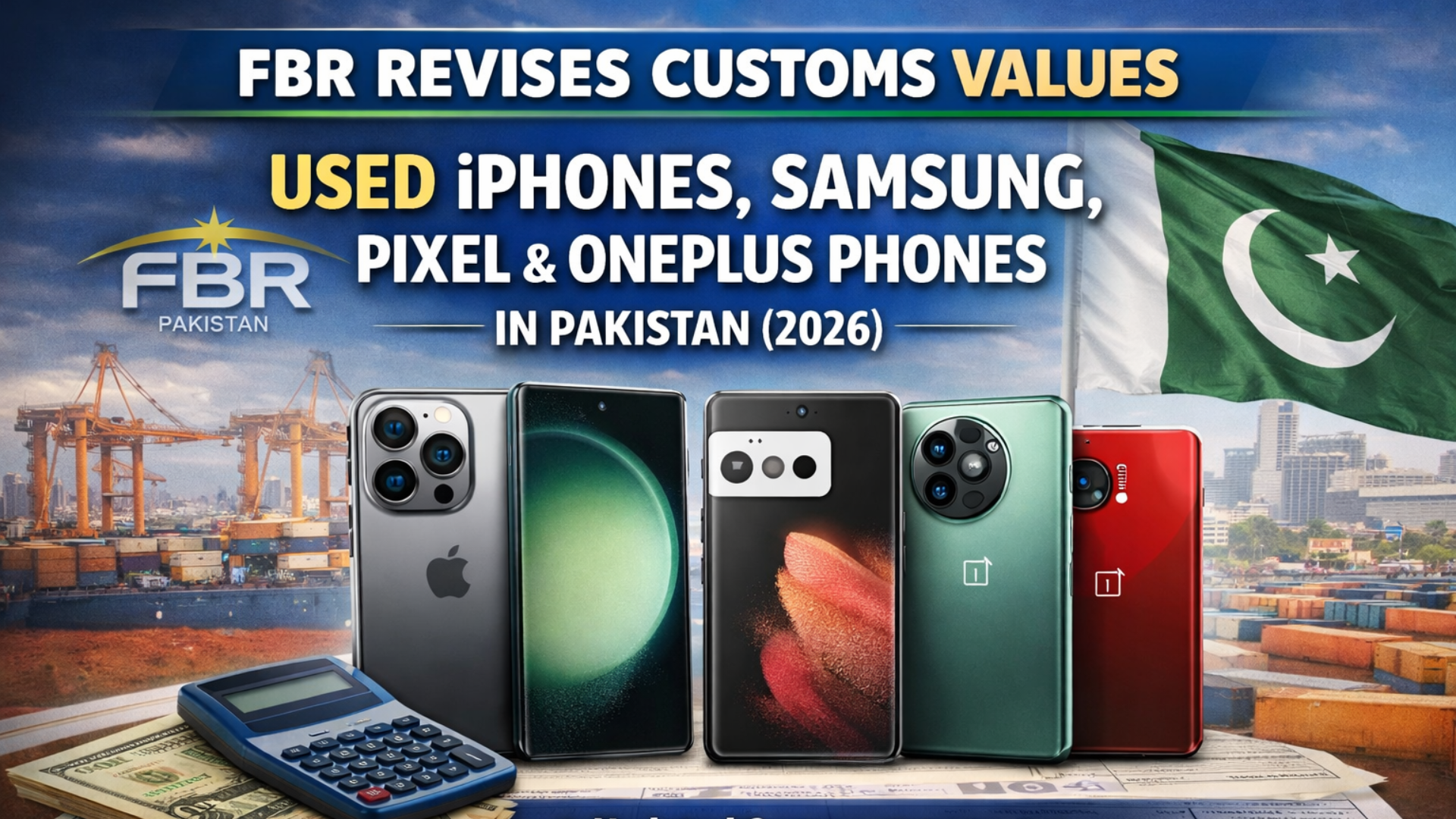 FBR Revises Customs Values for Used iPhones, Samsung, Pixel, and OnePlus Phones in Pakistan