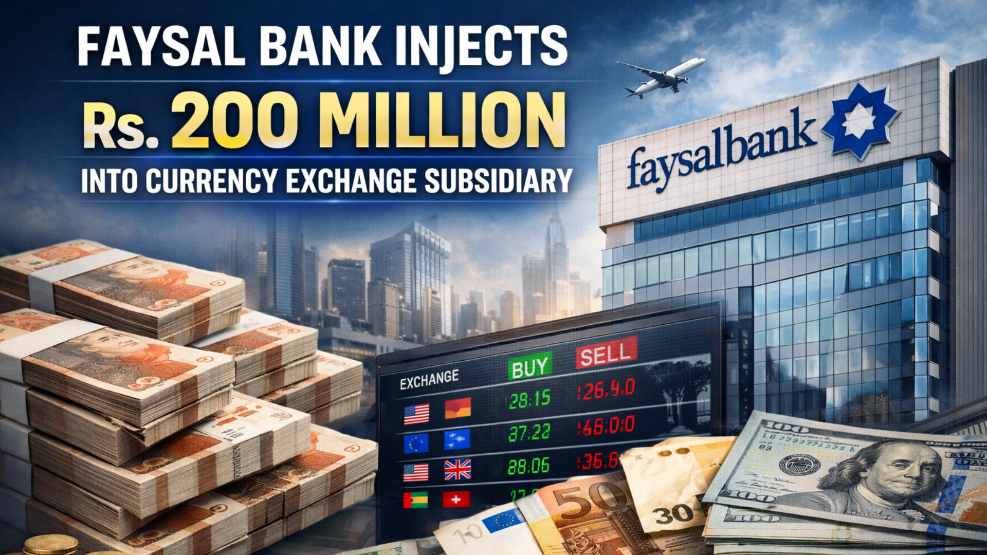 Faysal Bank Injects Rs. 200 Million in Its Currency Exchange Firm