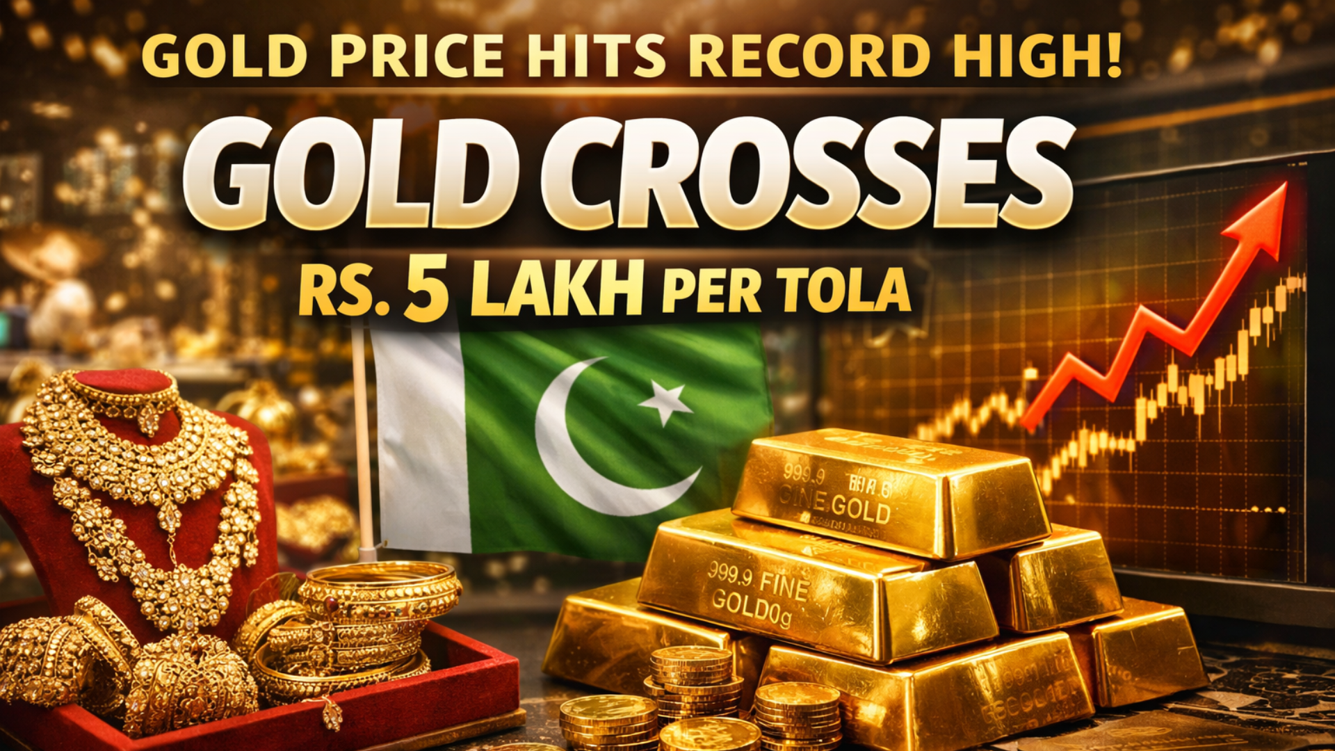 Gold Price Crosses Rs. 5 Lakh for the First Time in Pakistan