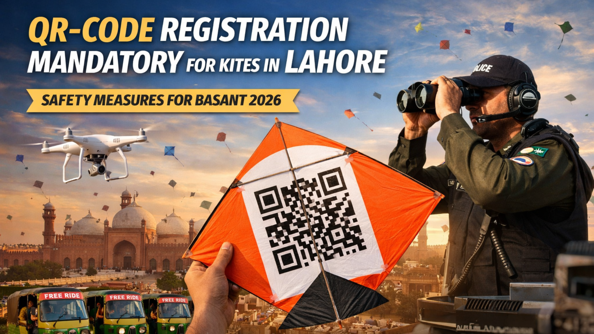 QR-Code Registration Made Mandatory for Kites in Lahore Ahead of Basant 2026