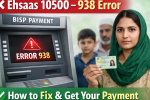 How to Solve 938 Error for Ehsaas 10500 Payments
