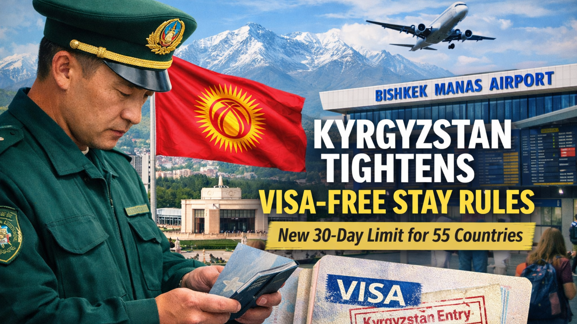 Kyrgyzstan Tightens Visa-Free Stay Rules for 55 Countries