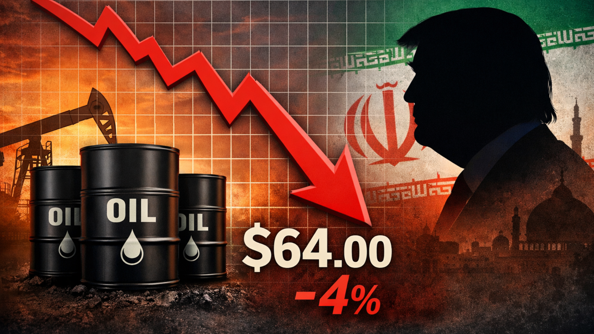 Oil Prices Plunge Nearly 4% After Trump Iran Comments