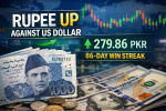 Pakistani Rupee Extends 86-Day Winning Streak Against US Dollar